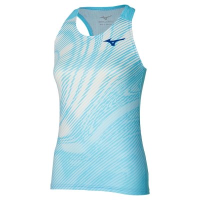 Camiseta sin Manga Mizuno Charge Printed Mujer Turquesa Claro - Chile M246ZCQWUB